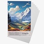 Belle Vous 7 Pack Blank Canvas - 20 x 30cm (8 x 12 inches) - Pre Stretched Canvas Panel Boards - Suitable for Acrylic and Oil Painting Also for Sketching and Drawing