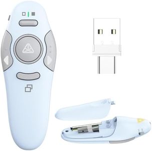 QUI Presentation Clicker Wireless Presenter Remote, Blue, A-C