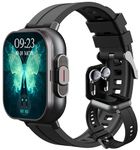 findtime Smart Watch with Earbuds, Make/Answer Calls Bluetooth Earphones, Fitness Tracker Heart Rate Blood Pressure Monitor Sleep Tracker, Pedometer Step Calories Counter Smartwatches for iOS Android