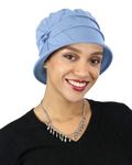 Hats Scarves & More Womens Hat Chemo Headwear Cancer Hat 50+ UPF Sun Protection Summer Seattle Chic, Chambray, Medium