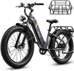 Jasion Thunder Electric Bike for Adults,1500W Peak Fat Tire E Bikes,26''x 4'',80 Miles with 864Wh Removable Battery Ebike, 30+MPH Max Speed Bicycles,Hydraulic Brakes,Front Suspension