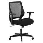 Realspace® Sensi Mesh/Fabric Low-Back Task Chair, Black, BIFMA Compliant