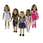 Doll Clothes, Lance Home 5 Sets Clothes Outfits Dresses Daily Party Dress For 16-18 Inch American Girl Dolls And Other 35-46cm Dolls Accessories