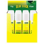 D.RECT Glue Stick 15g - PVA Glue for Craft Art Scrapbooking - Strong Hold Adhesive for Home School & Office Supplies, Pack of 12