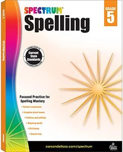 Spectrum 5th Grade Spelling Workbooks, Ages 10 to 11, Spelling Grade 5 Workbooks Covering Vowels, Blends & Digraphs, Practice Building Spelling Skills, Vocabulary, and Dictionary Skills