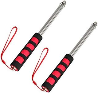 ValueHall Handheld Flagpole 2Pcs Lightweight Extendable Stainless Steel Handheld Flagpole with Anti-Slip Grip for Tour Guides and Pointer for Teachers V7D04 (Sponge Handle)