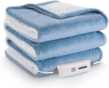 Heated Blanket Twin Size 62"x 84", Electric Heated Throw with 4 Heating Levels Fast Heating & Machine Washable, Full Body Warming with Auto-Off Overheating Protection 10H Timer for Home Use Blankets