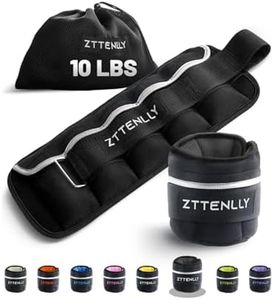 ZTTENLLY Adjustable Ankle Weights 10LBS Pair (5lbs each) with Carry Bag - Breathable Fabrics, Reflective Trim - Strength Training Leg Wrist Arm Ankle Walking Weights Sets for Women Men Kids