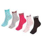 ANVIK Women Ankle Length Cotton Thumb Multicolored Socks Combo| Running,Gym Walking Sports Toe Cut Toe Spilt Breathable socks -Pack of 5