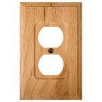 Amerelle AmerTac 4025D Traditional Light Oak Wood Wall Plate