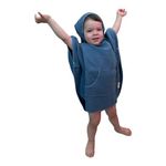 HAFY BABY Muslin Baby Bath Towel with Hood |%100 ORGANIC COTTON Baby Poncho, Super Absorbent Hooded Towels | Oeko-tex100 | Muslin Cloths for Baby | Fun and Protective Muslin Cloth for Babies (Navy)