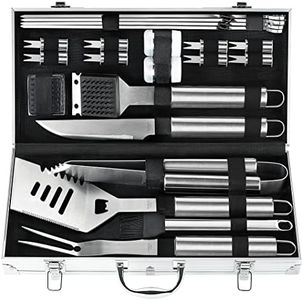 POLIGO 22PCS Heavy Duty Grill Accessories for Outdoor Grill Utensils Set Thicker Stainless Steel BBQ Tools Grilling Tools Set, Deluxe Barbecue Accessories Set Christmas Birthday Gifts for Men Women