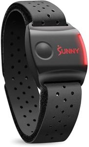 Sunny Health & Fitness Heart Rate Monitor Armband with LED Indicator, Step Counter - HR200