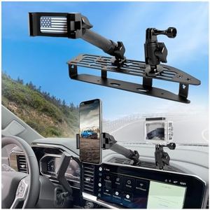 WXRYLYN 2024 2025 Silverado Sierra Metal Dash Platform Phone Mount Phone Holder for 2022-2024 2025 2026 Silverado&Sierra Cell Phone Holder Dash Phone Mount 2024 Silverado Dash Mount