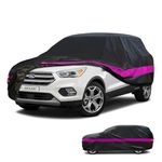 Molebt Compact SUV Car Cover Waterproof All Weather, Outdoor Full Car Covers, Universal Fit Ford Escape, Honda HRV, Mazda cx-30, Lexus UX, Encore GX, Toyota Corolla Cross, kia Soul, etc.