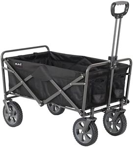 Mac Sports Collapsible Folding Outdoor Utility Wagon, Black