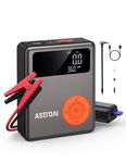 AstroAI Portable Car Jump Starter with Air Compressor, 150PSI 1750A Car Battery Jump Starter Battery Pack with Tire Inflator (7.5 Gas/5.0 Liters Diesel), 12V Car Jump Box, Large LCD Display, Lights