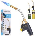 Propane Torch Head, High Intensity Trigger Start Mapp Gas Torch Head, JS12000 Flame Welding Torch Head with Self Ignition and Flame Lock for Light Welding, Soldering, Brazing, Heating, Thawing