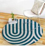 ARMAN ORIENTAL RUGS Export Quality Soft Woollen Round Carpet For Living Room Bedroom And Hall Size 4 Feet, Multi Zc