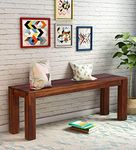 AASALIYA Solid Sheesham Wood 2 Seater Bench for Living & Dining Room | Wooden Bed Bench for Drawing Room Home | Bench for Balcony Sitting | Sofa Couch for Hall | Rosewood, Honey