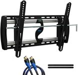 Tilting Wall Mount TV Bracket - Heavy Duty Universal Flat Screen TV Wall Mount - Mounts 26-52" LED/LOLED & Plasma TV Flat Screens - Medium Tilt, VESA Mounting, 110 lbs Weight Capacity - PYLE PYWM24