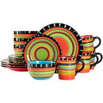 Gibson Elite Feliz Mesa 16-Piece Hand Painted Dinnerware Set, Service for 4 (16pc)