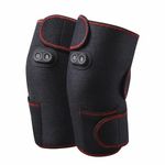 Heated Knee Brace Wrap, 3 Adjustable Heat and Vibration Knee Massager for Arthritis Knee Pain Relief Massaging Knee Pad with AC Adapter (One pack)