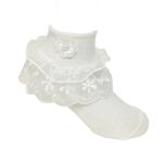 Wrapables Lil Miss Daisy Double Layer Lace Ruffle Socks (Size of 1-3), Set of 2