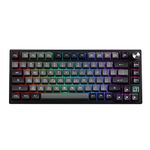 EPOMAKER TH80 SE Gasket 75% Mechanical Keyboard, NKRO Hot Swap RGB Triple Mode Gaming Keyboard with Poron/EVA Foam, Programmable, Knob Control for E-sport/WIN/Mac (Black Silver,Wisteria Linear Switch)