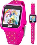 Accutime Kids Mattel Barbie Pink Educational Learning Touchscreen Smart Watch Toy for Girls, Boys, Toddlers - Selfie Cam, Learning Games, Alarm, Calculator, Pedometer & More (Model: BDT4069AZ), 40mm,