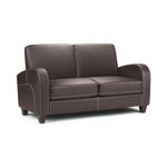 Julian Bowen 2 Seater Sofa, Brown Faux Leather, One Size