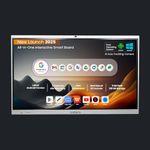 Cornea 110 Inch All in One Interactive Smart Board 3840X2160 Pixel 4K UHD Display and Dual Operating System Latest Android and Windows Version with K-12 Content and Cornea WritePro for Office, School