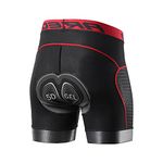 ARSUXEO Mens Cycling Shorts 5D Gel Padded Mountain Bike Undershorts for Men Cycle Liner U06 red XL