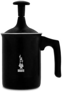 Bialetti Tuttocrema Milk Frother in Black Aluminium, 6 Cup, 330 ml Capacity – Double Mesh Sieve Insert Fast Creamy Milk Froth for Latte Macchiato and Cappuccino Preparation – Hand Wash Only
