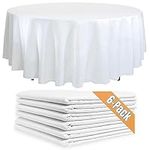 6-Pack White Round Paper Tablecloth