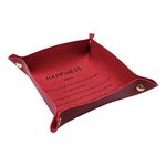 Leather Valet Tray for Women Men, Cushion Tray Catchall, Desktop Nightstand Storage Organizer, Bathroom Vanity Tray, Travel Dish Plate Tray, Jewelry, Wallets, Coin, Rings, Pens