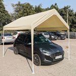 ORILEY 3x3 Meter Foldable Gazebo Tent Car Parking Garage Shelter Sun Shade Protection Canopy for Patio Backyard Garden Outdoor (Beige)