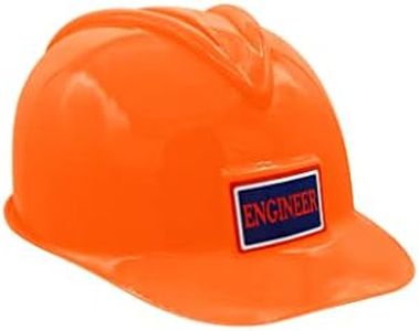 Nicky Bigs Novelties Adult Womens Plastic Novelty Construction Helmet Orange Engineer Hard Hat Road Worker Costume Theme Prop