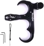 Moyujian Compound Bow Release,Archery Release Aids, 360 ° Rotatable, Mechanized Aesthetic Design for Thumb Release，Composite Bow Three Finger Release Suitable for Adults and Teenagers (Black)
