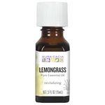 Aura Cacia Essential Oil, Inspiring Lemongrass, 0.5 fluid ounce, Packaging May Vary