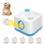 Gpaentsn Automatic Ball Launcher for Dogs, Interactive Ball Thrower with 3 Distance Modes (20/30/40ft) & Random Mode, Rechargeable Dog Fetch Machine with 6 Durable ETPU Balls, Indoor & Outdoor Play