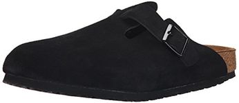 Birkenstock Boston Soft Footbed Black Suede 38 R EU (5-5.5 US Men / 7-7.5 US Women)