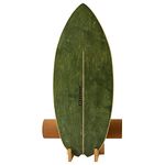 XCMAN Surf Balance Board Trainer with Roller Wooden Exercise Balancing Stability Trainer - Non Slip Surface for Adults Kids|Balance Board for Surfing,Snowboarding,Skateboarding,Hockey,Yoga Training (Boat Bown)