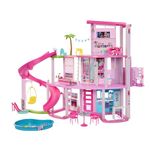 Barbie Dreamhouse, Pool Party Doll House with 75+ Pieces and 3-Story Slide, Barbie House Playset, Pet Elevator and Puppy Play Areas