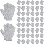 ONESING 50 Pairs Kids Gloves - Soft Knitted Children Gloves Bulk for Girls & Boys | Stretchy Gloves for Cold Weather Mixcolor G