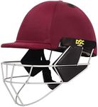 DSC Scud Lite Titanium Cricket Helmet with Neck Guard for Mens and Boys, Medium, Maroon