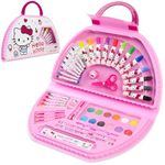 Hello Kitty Art Set for Kids, Painting, Drawing and Colouring Art Supplies in Carry Case - Gifts for Girls (White/Pink)