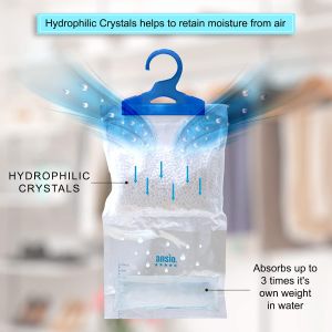 ANSIO Wardrobe Dehumidifier Bags, 12-Pack Moisture Absorbers