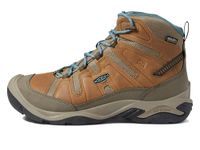 KEEN Women's Circadia Mid Waterproof Hiking Boots, Toasted Coconut/North Atlantic, 5.5 UK