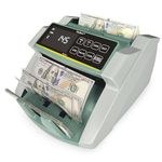 KOLIBRI Money Counter Machine, Advanced Fake Detection & LCD Display | 1,500 Bills per Minute Single-Denomination Cash Counter | Bill Counter Machine (US Customer Support)